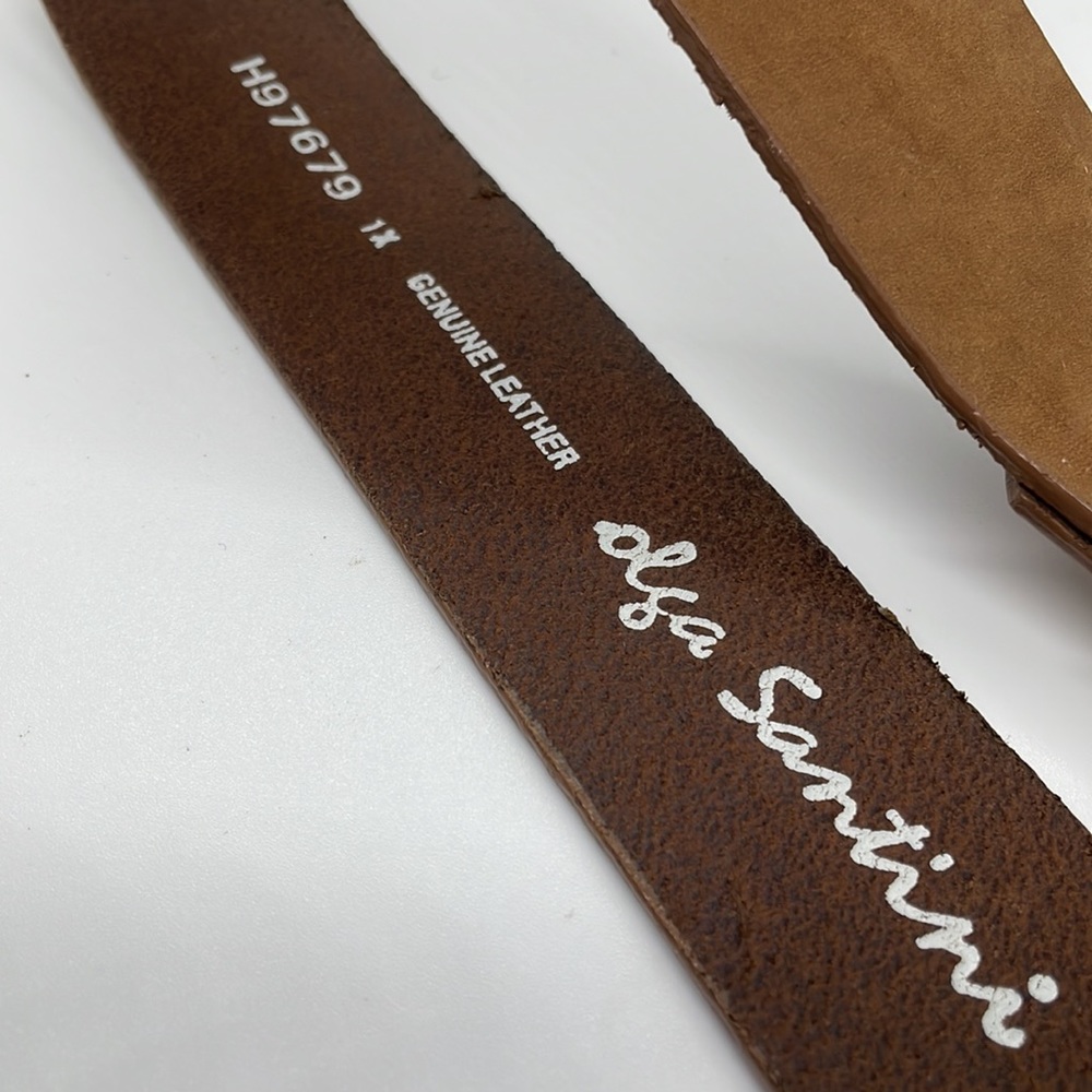 Olga Santini Leather Embellished Belt 1X - Picture 5 of 6